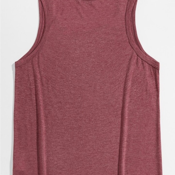 SHEIN Maroon Tank Top with Palm Tree Print - Picture 3 of 5